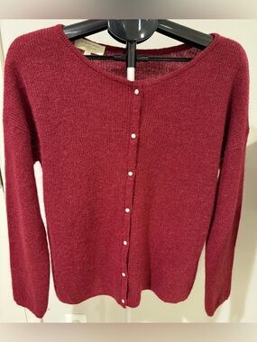 Sezane Gaspard Cardigan Sweater Women's Burgundy EUC XXL